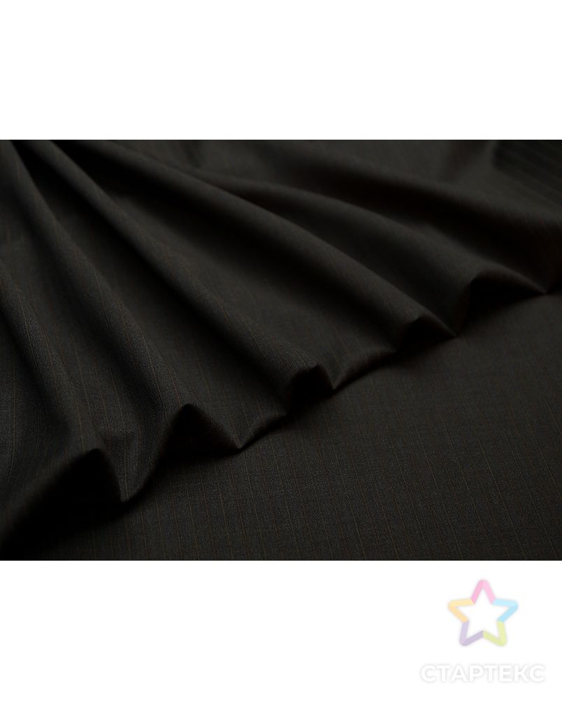 Прекрасная костюмная ткань в полоску, цвет горького шоколада арт. ГТ-3985-1-ГТ0000682