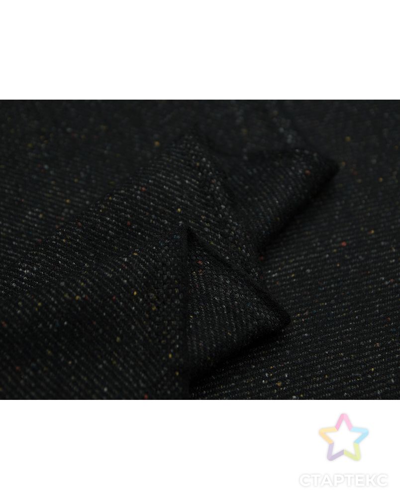 2х сторонняя пальтовая ткань черного цвета с разноцветными крапенками (463 гр/м2) арт. ГТ-4028-1-ГТ0000736 4