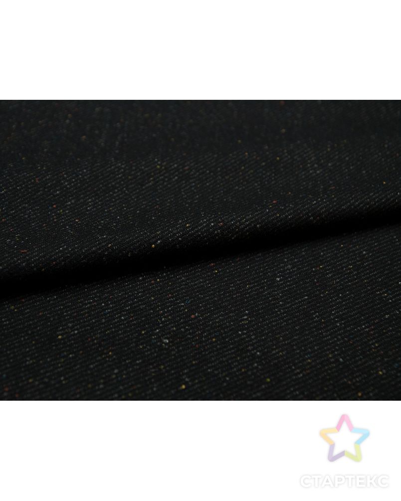 2х сторонняя пальтовая ткань черного цвета с разноцветными крапенками (463 гр/м2) арт. ГТ-4028-1-ГТ0000736 5
