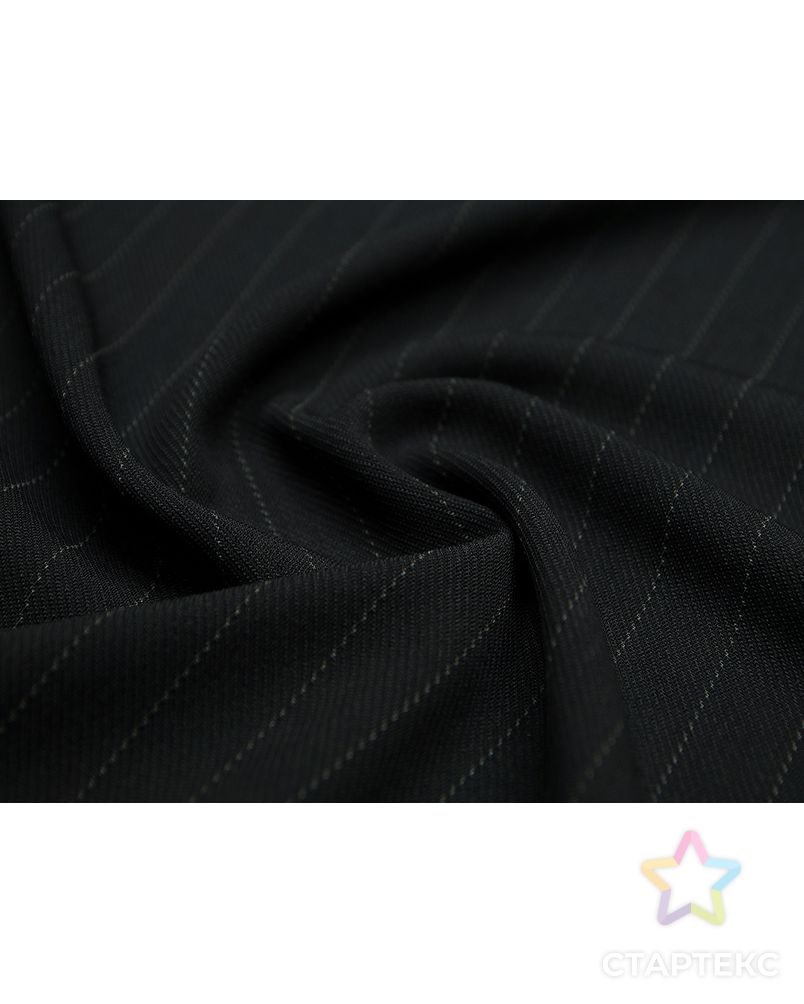 2х сторонняя костюмная ткань черного цвета (197 гр/м2) арт. ГТ-4073-1-ГТ0000792 1
