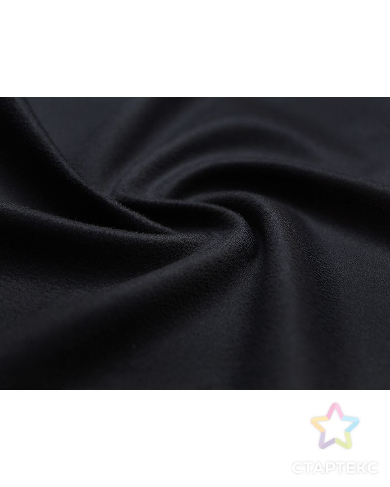 Изысканная пальтовая ткань черно-синего цвета (340 гр/м2) арт. ГТ-4090-1-ГТ0000810