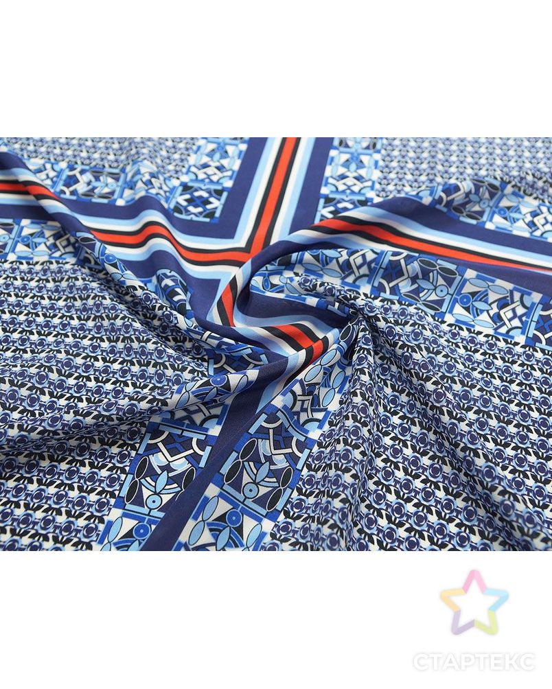 Заказать Принтованный шелк в сине-голубых тонах арт. ГТ-748-1-ГТ0024585 в Новосибирске