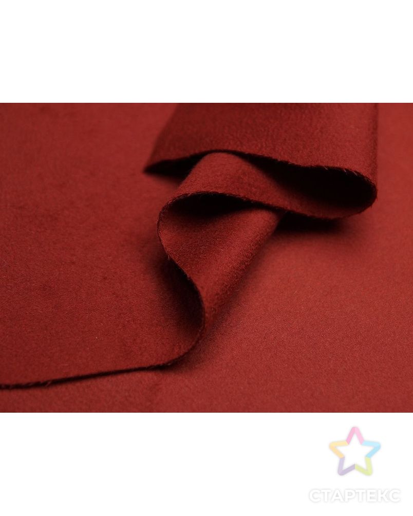 Итальянская шерстяная пальтовая ткань винно-бордового цвета арт. ГТ-1096-1-ГТ0028360 4
