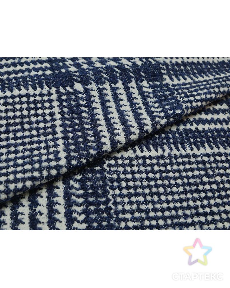 Ткань пальтовая тартан в белого и синего цветов арт. ГТ-1599-1-ГТ0045131 9