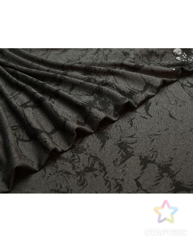 Трикотаж серого цвета с изумительной кошечкой арт. ГТ-1822-1-ГТ0045747