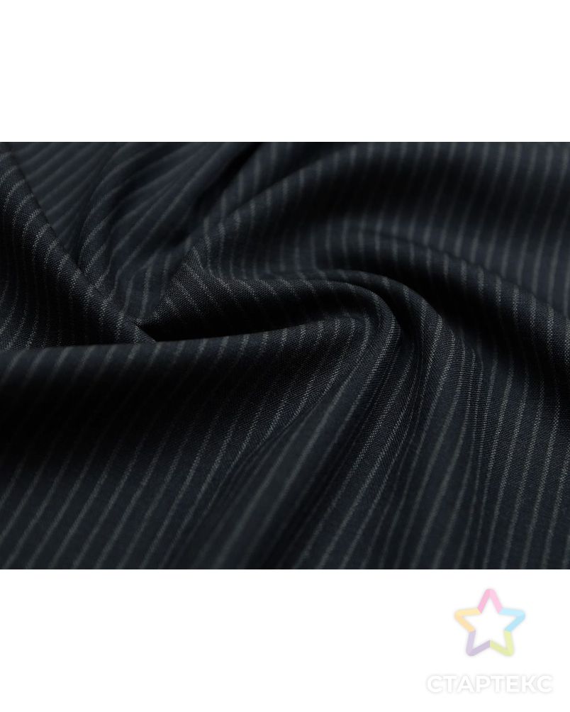 Элегантная костюмная ткань черно-серого цвета в среднюю полоску арт. ГТ-2896-1-ГТ0047774 1