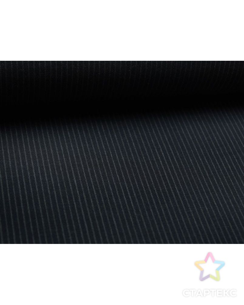 Заказать Элегантная костюмная ткань черно-серого цвета в среднюю полоску арт. ГТ-2896-1-ГТ0047774 в Новосибирске