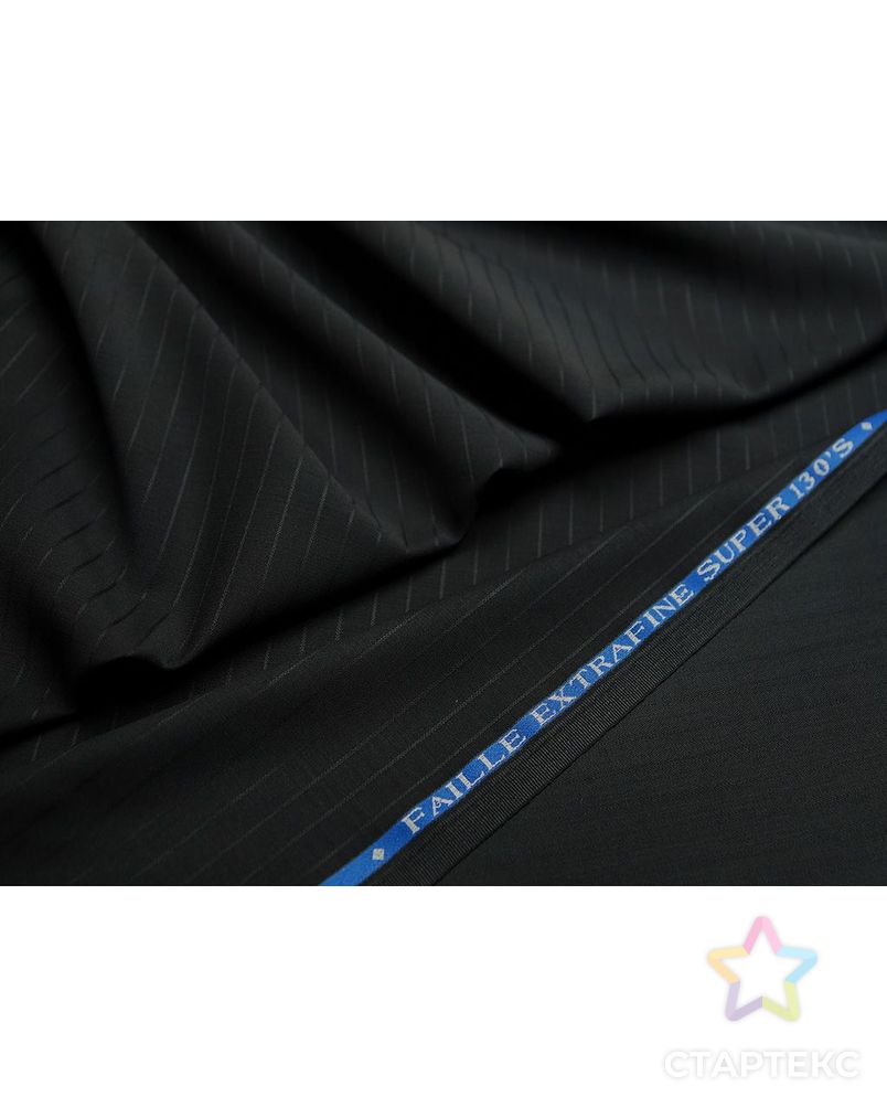 Заказать Черная костюмная ткань в полоску арт. ГТ-3023-1-ГТ0047903 в Новосибирске