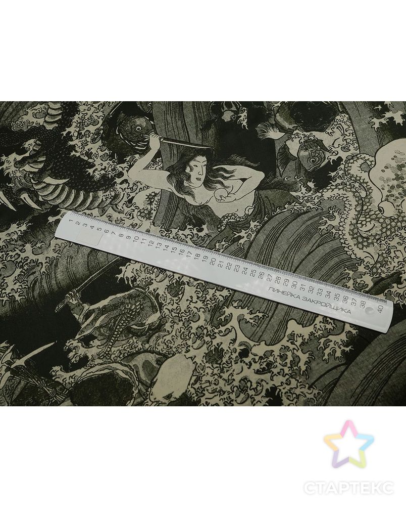 Великолепная блузочная ткань с рисунком в японском стиле арт. ГТ-3030-1-ГТ0047913 5