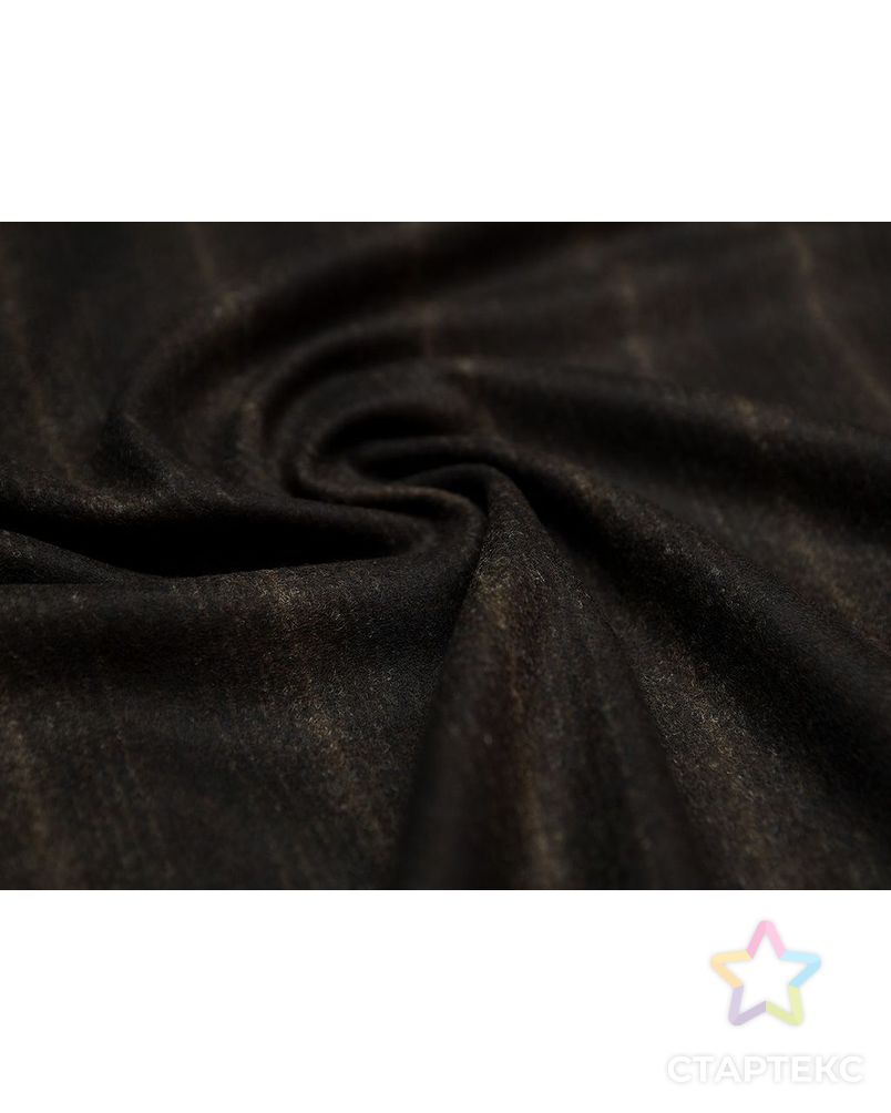 Ткань костюмная 2х сторонняя ткань в полоску кофейного цвета (234 гр/м2) арт. ГТ-3291-1-ГТ0048038 1