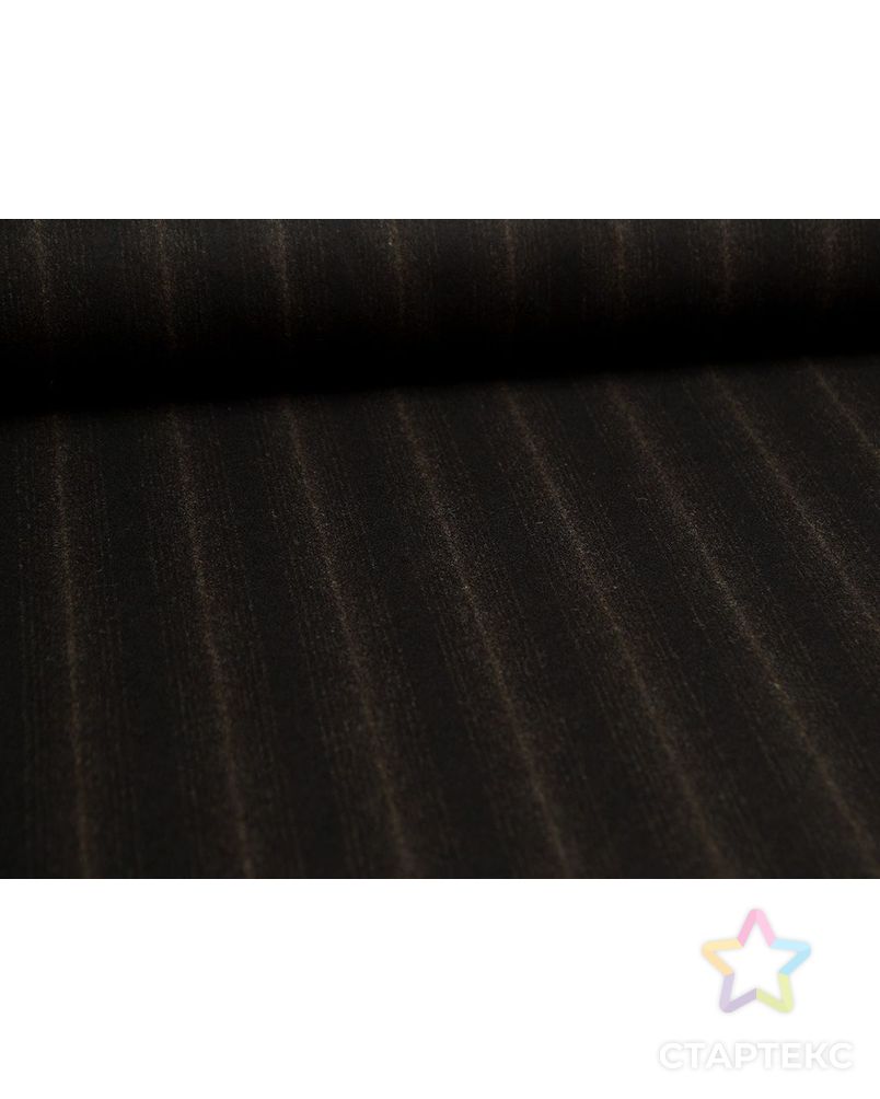 Ткань костюмная 2х сторонняя ткань в полоску кофейного цвета (234 гр/м2) арт. ГТ-3291-1-ГТ0048038 5