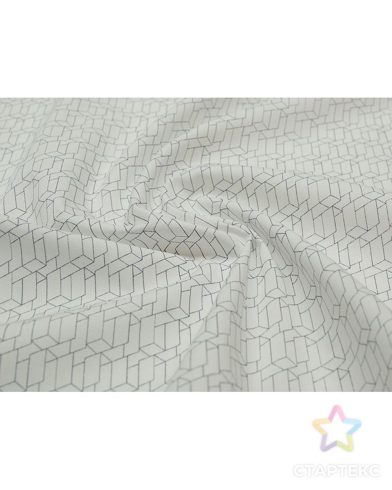 Рубашечная ткань с геометрическим принтом 3D арт. ГТ-3467-1-ГТ0000034
