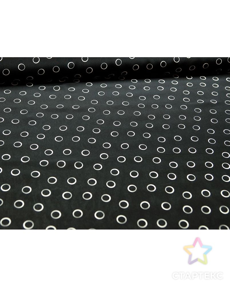 Блузочный шелк с принтом белые круги на черном фоне арт. ГТ-4724-1-ГТ-39-6157-9-37-1 4