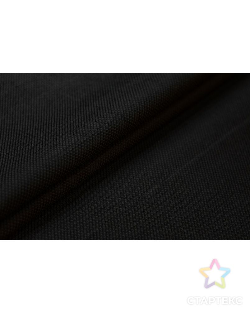 Двухслойная костюмная ткань с текстурной поверхностью, цвет черный арт. ГТ-6434-1-ГТ-17-8193-1-38-1 2