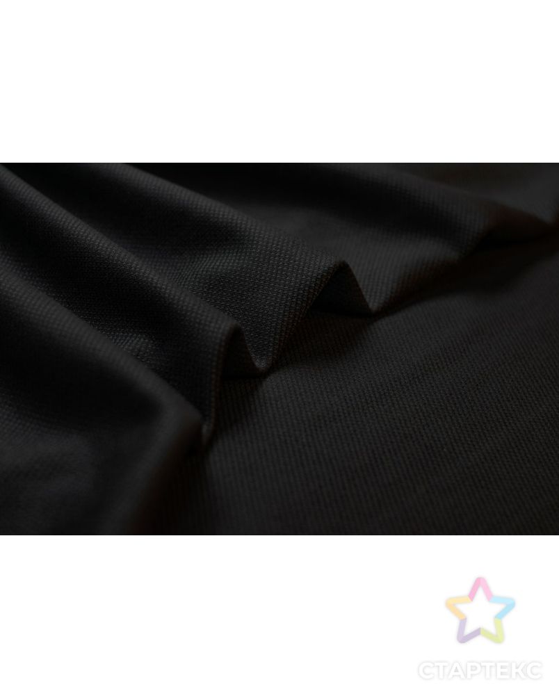 Двухслойная костюмная ткань с текстурной поверхностью, цвет черный арт. ГТ-6434-1-ГТ-17-8193-1-38-1 3