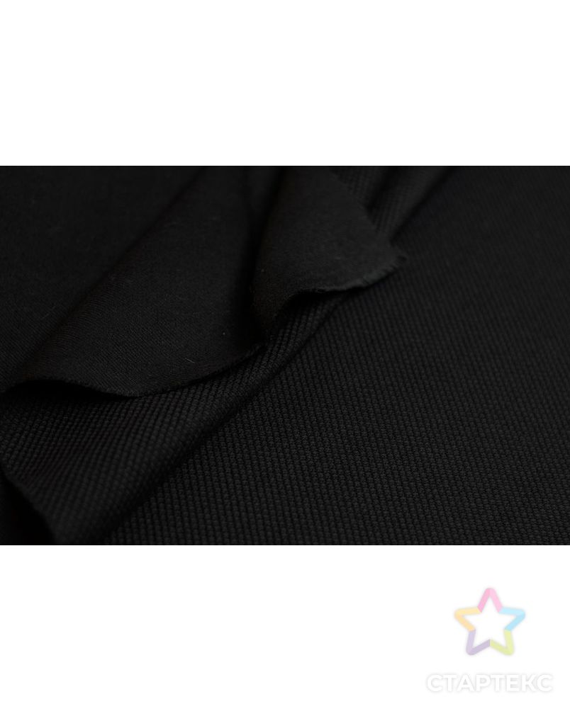 Двухслойная костюмная ткань с текстурной поверхностью, цвет черный арт. ГТ-6434-1-ГТ-17-8193-1-38-1 5