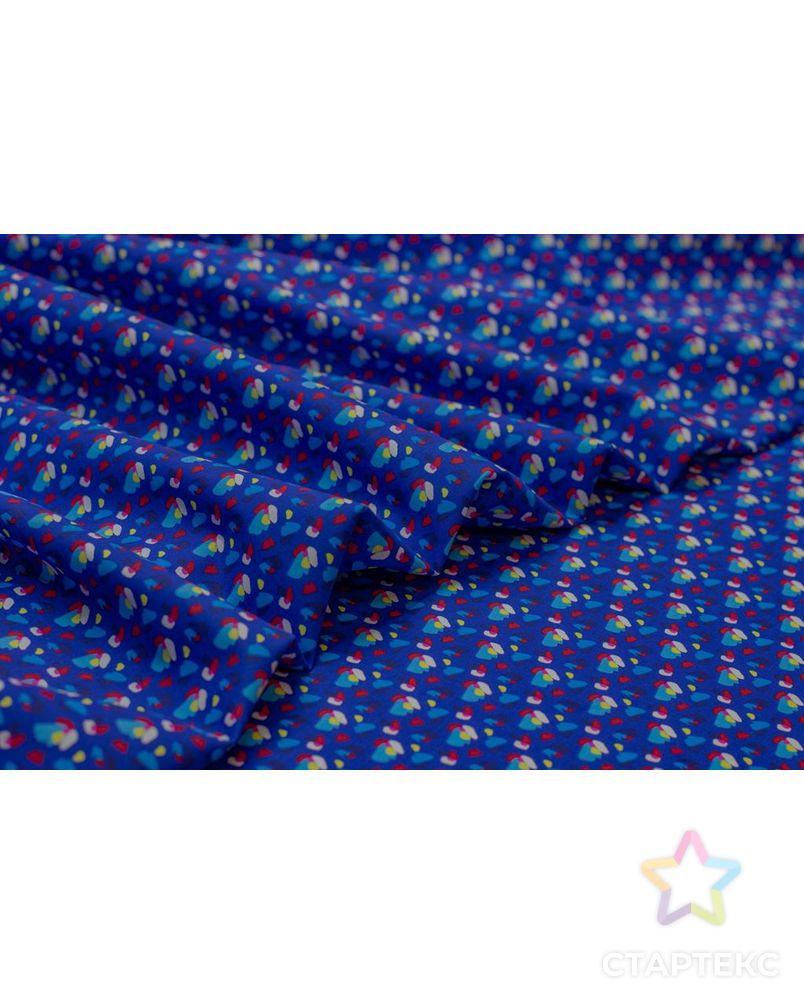 Рубашечно-плательный хлопок с рисунком "пятнышки" на синем фоне арт. ГТ-6474-1-ГТ-38-8244-2-21-1 3