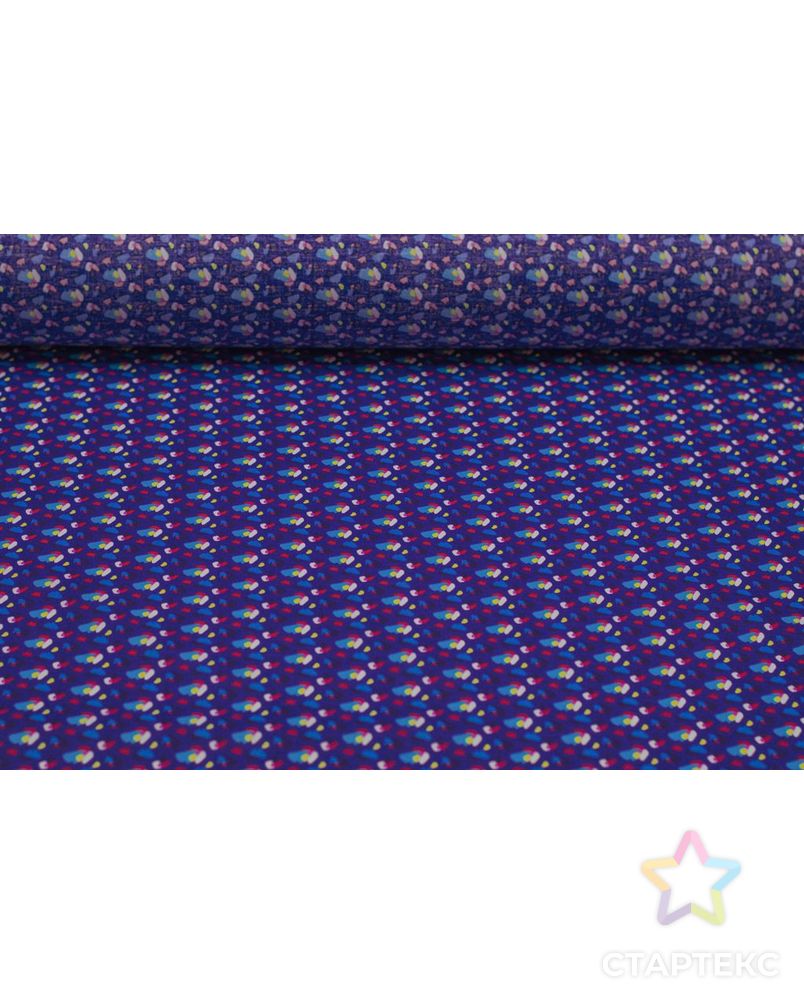 Рубашечно-плательный хлопок с рисунком "пятнышки" на синем фоне арт. ГТ-6474-1-ГТ-38-8244-2-21-1 4