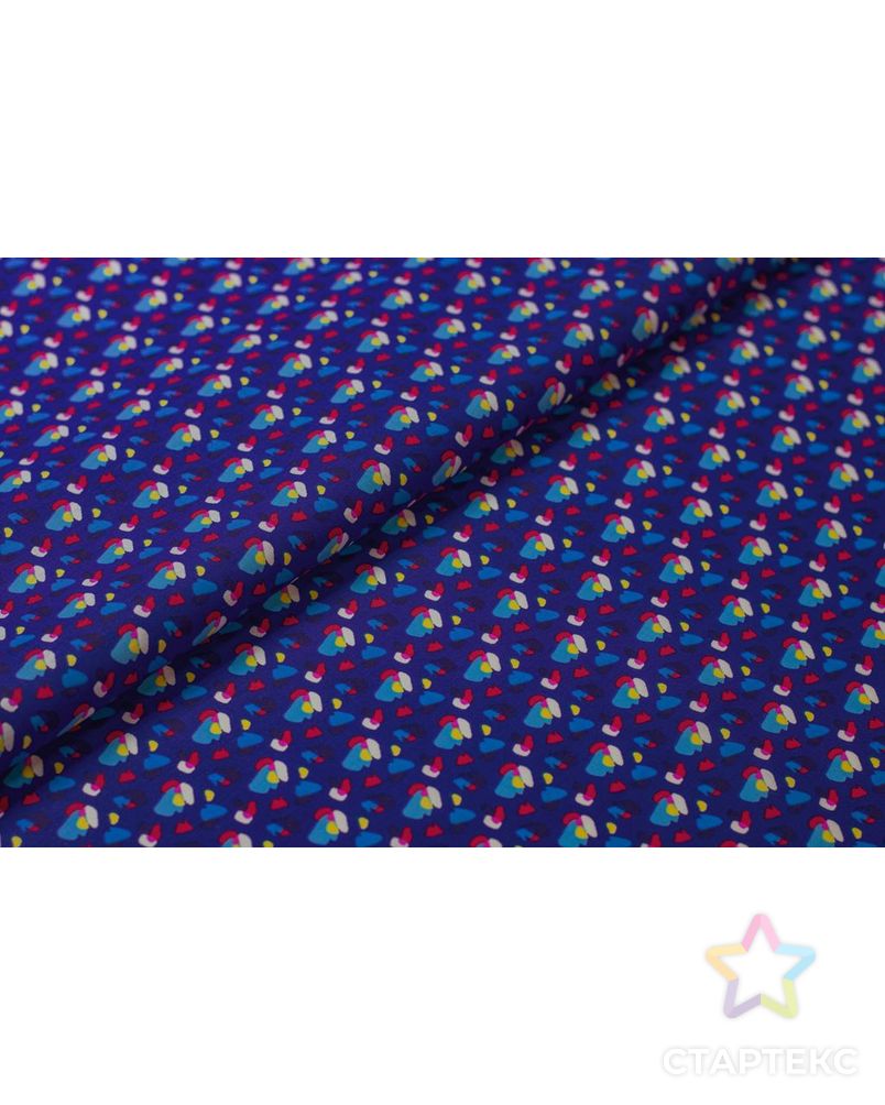 Рубашечно-плательный хлопок с рисунком "пятнышки" на синем фоне арт. ГТ-6474-1-ГТ-38-8244-2-21-1 7