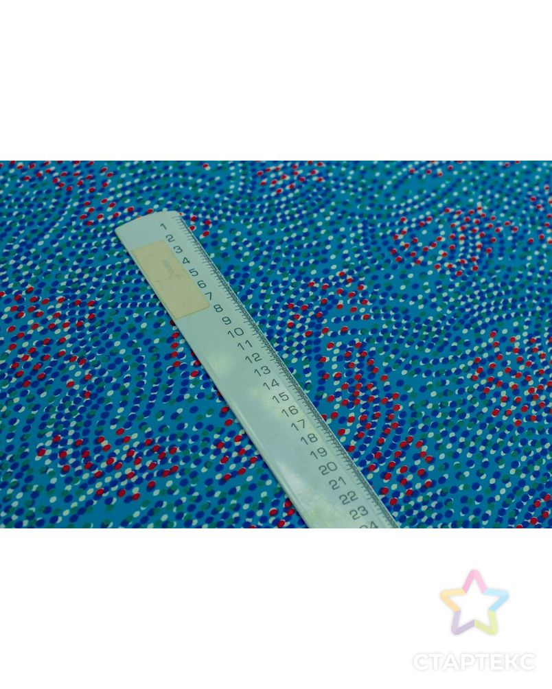 Рубашечно-плательный хлопок с рисунком "Россыпь шариков" на ярко-синем фоне арт. ГТ-6480-1-ГТ-38-8250-9-21-1 6