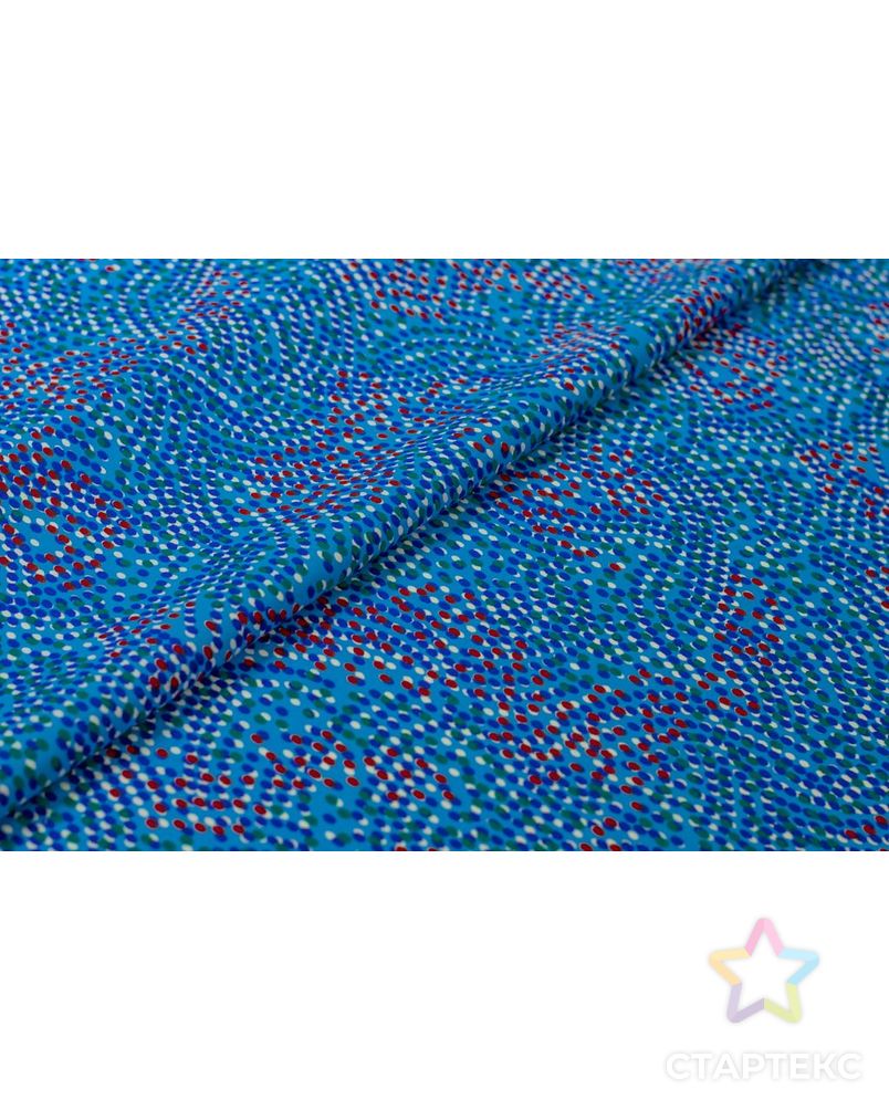 Рубашечно-плательный хлопок с рисунком "Россыпь шариков" на ярко-синем фоне арт. ГТ-6480-1-ГТ-38-8250-9-21-1 7