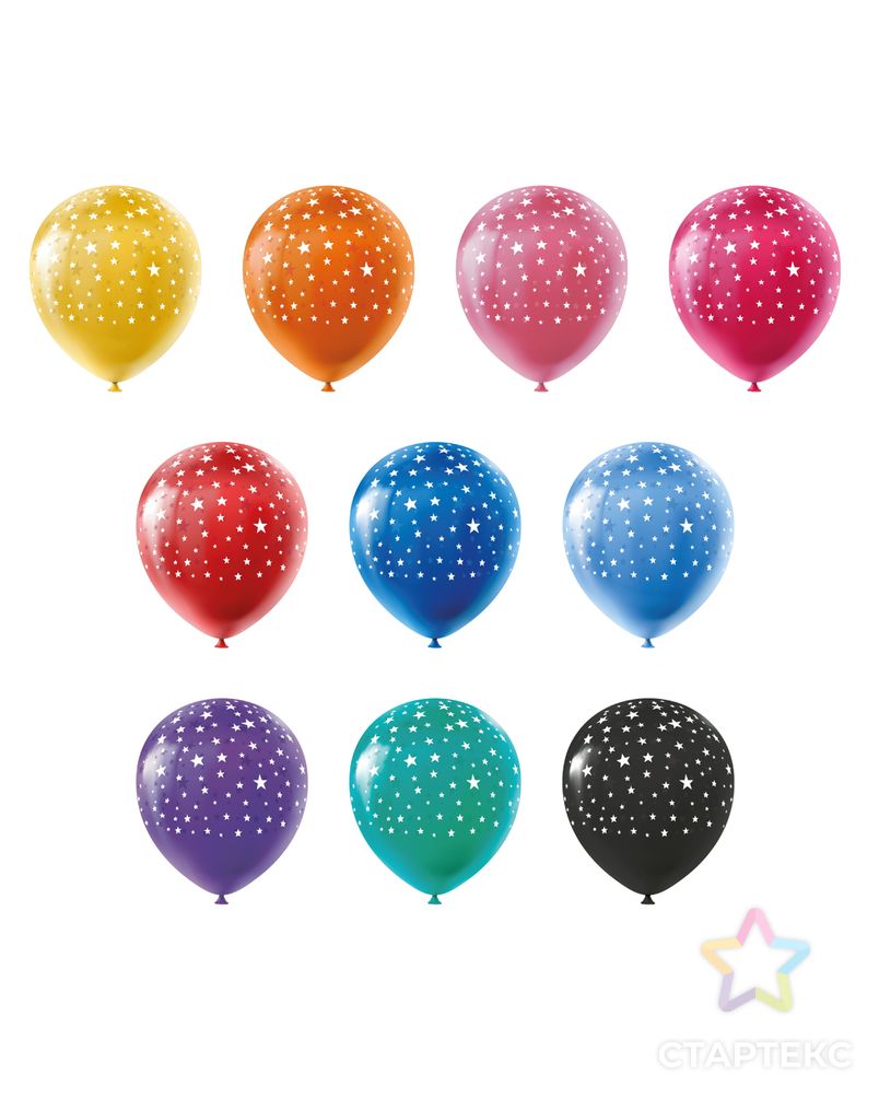 "BOOMZEE" BPRS-30 Набор воздушных шаров с рисунком 30 см 10 шт. арт. ГММ-115555-1-ГММ107672909344 2