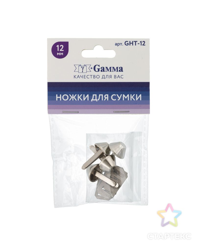 Фурнитура сумочная металл GHT-12 Ножки для дна сумки d 12 мм арт. ГММ-115671-1-ГММ116032381744 2
