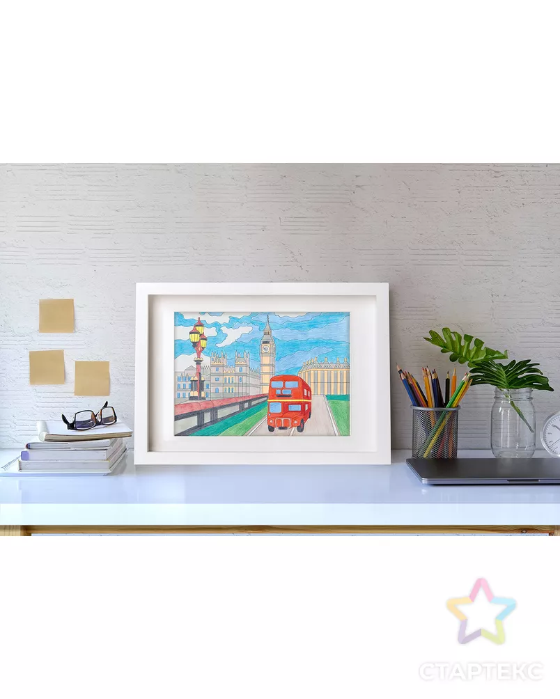 "ФРЕЯ" PNBK-001 "Открытка из Лондона" Набор для раскрашивания по номерам 20.5 х 29.5 см 1 л. арт. ГММ-115946-1-ГММ116909153294 - рис. 2