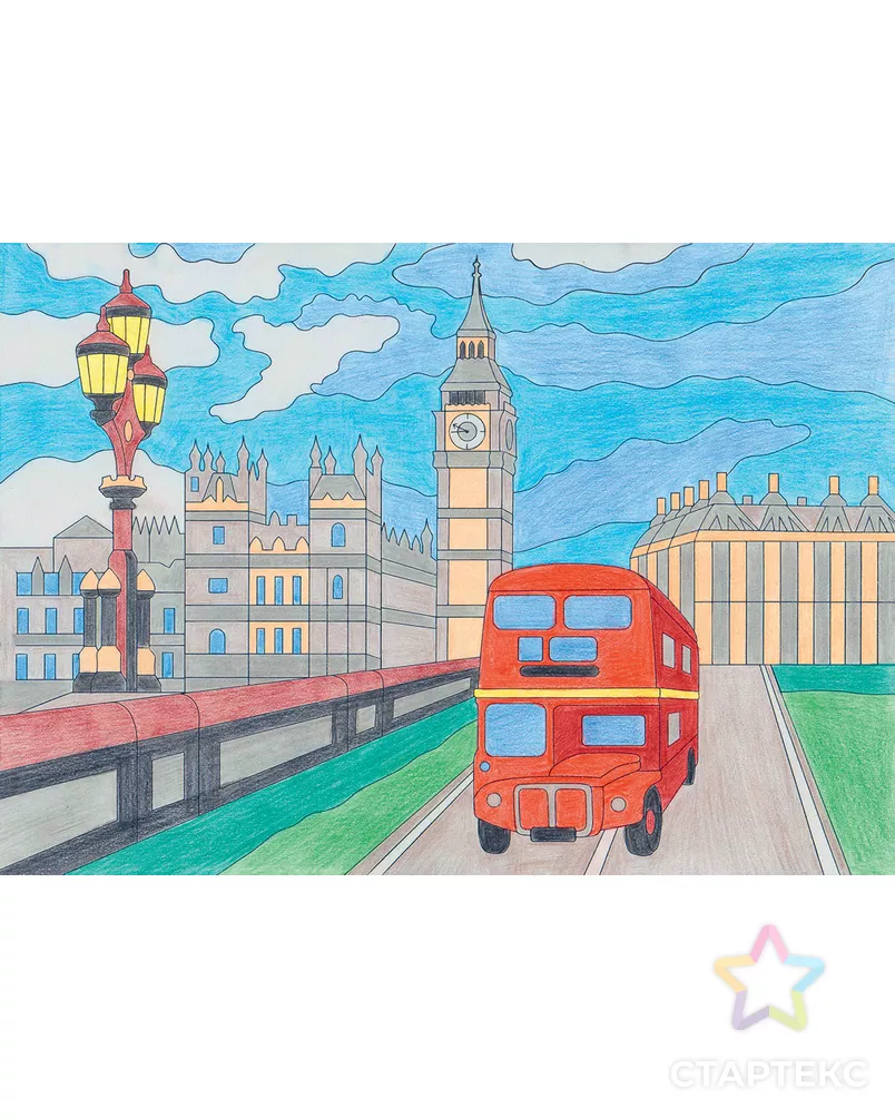 "ФРЕЯ" PNBK-001 "Открытка из Лондона" Набор для раскрашивания по номерам 20.5 х 29.5 см 1 л. арт. ГММ-115946-1-ГММ116909153294 - рис. 4
