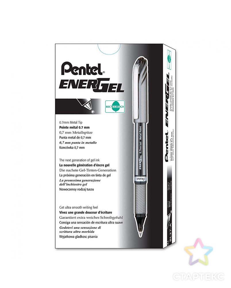 "Pentel" Ручка гелевая 0.7 мм. "Energel" 12 шт. арт. ГММ-116541-2-ГММ119180698254 2