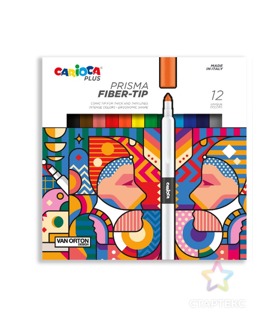 "Carioca" Plus Набор маркеров для скетчинга 12 цв. арт. ГММ-116176-1-ГММ124345564234 1