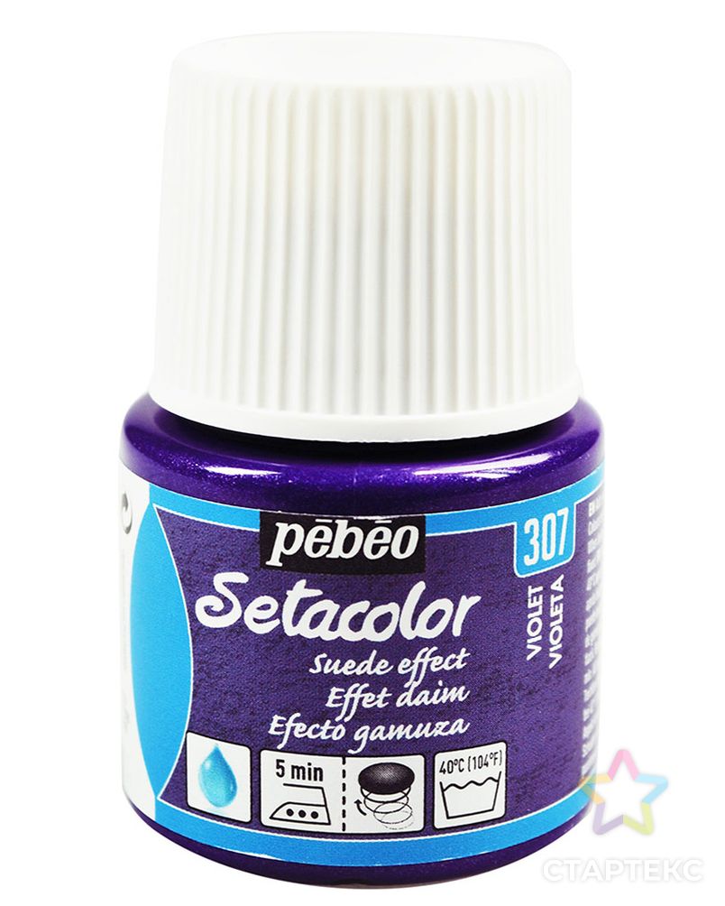 Краска для темных и светлых тканей с эффектом замши "PEBEO" Setacolor 45мл арт. ГММ-10661-14-ГММ0069142 1