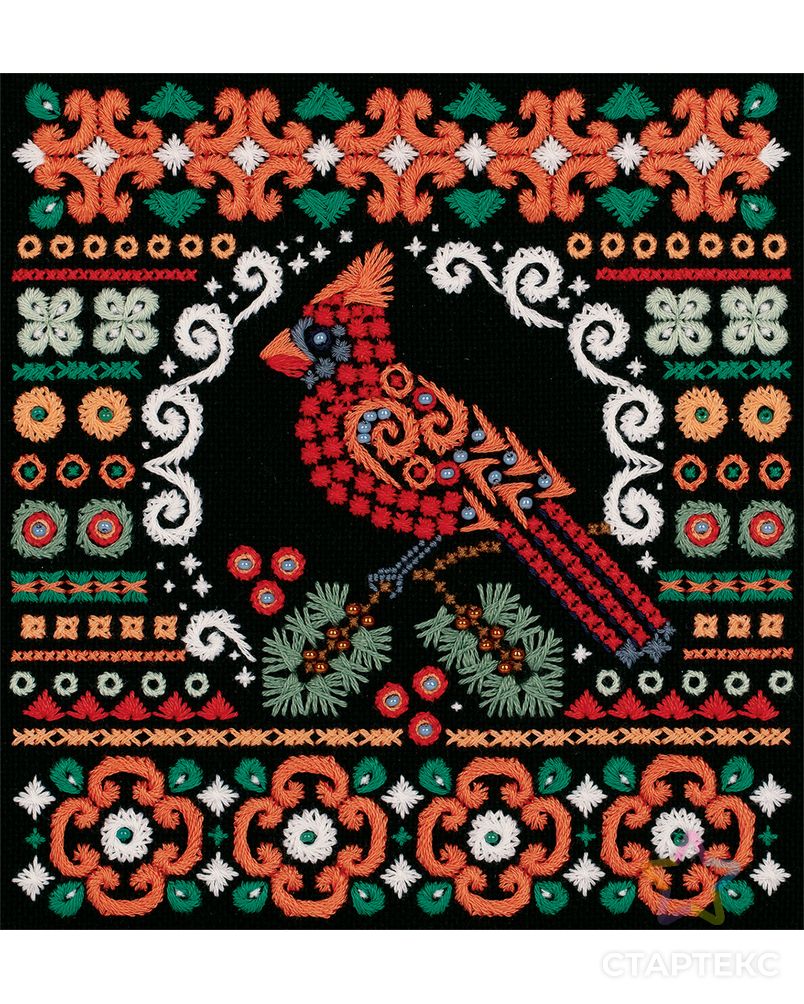 Набор для вышивания "PANNA" SH-7261 "Красный кардинал" арт. ГММ-108746-1-ГММ073077951454 1