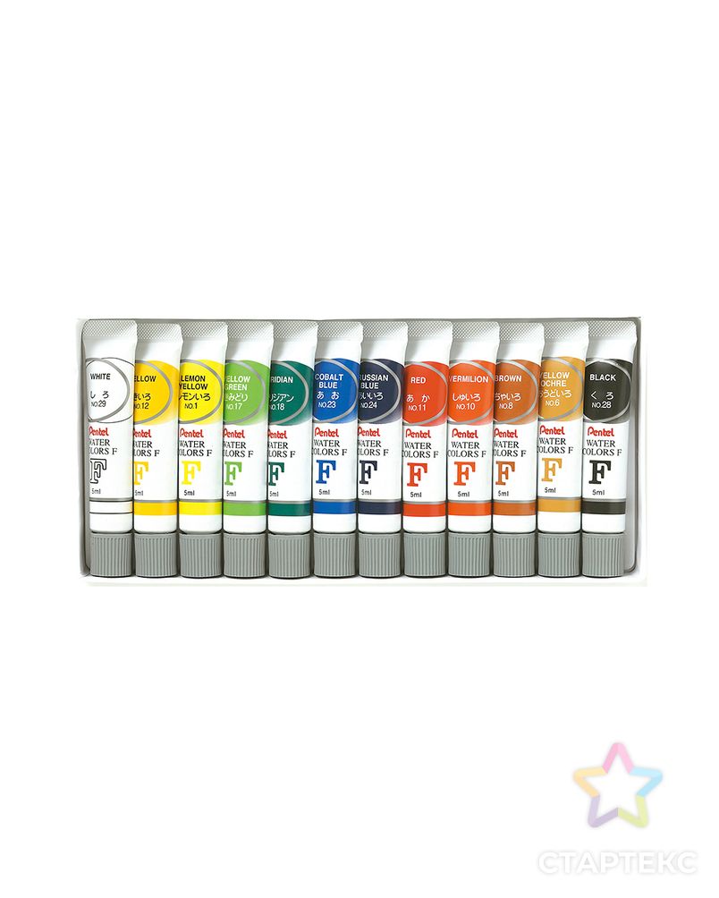 Краска акварель "Pentel" Акварель Water Colours 12 цв. арт. ГММ-109907-1-ГММ073276770424