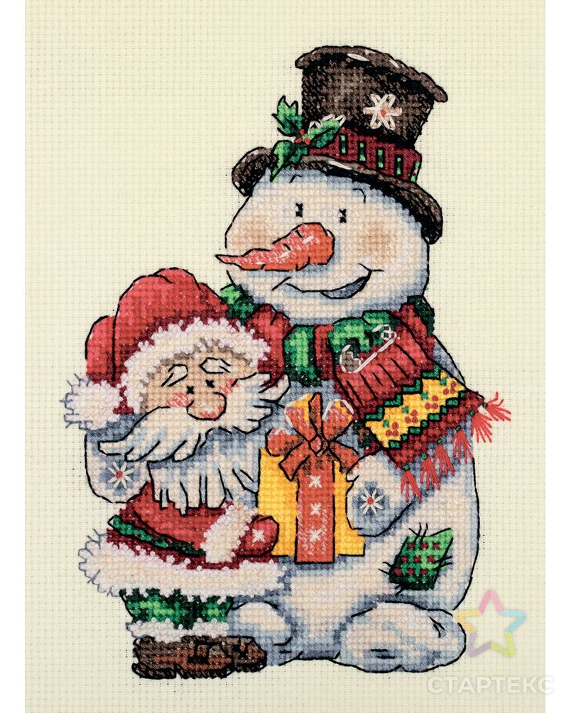 "Klart" набор для вышивания 8-507 "Снеговичок и Дед Мороз" арт. ГММ-111034-1-ГММ077683883544 2