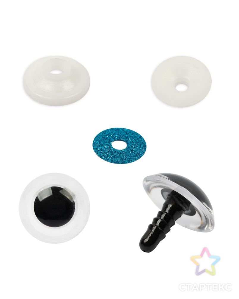 "HobbyBe" PGSB-20 Глаза пластиковые с блестящей вставкой d 20 мм 5 х 2 шт. арт. ГММ-110155-1-ГММ085700001034 1