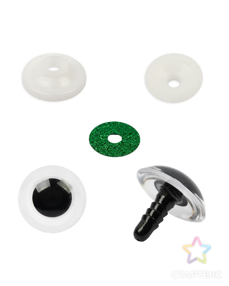"HobbyBe" PGSB-20 Глаза пластиковые с блестящей вставкой d 20 мм 5 х 2 шт. арт. ГММ-110155-2-ГММ085700007434 1
