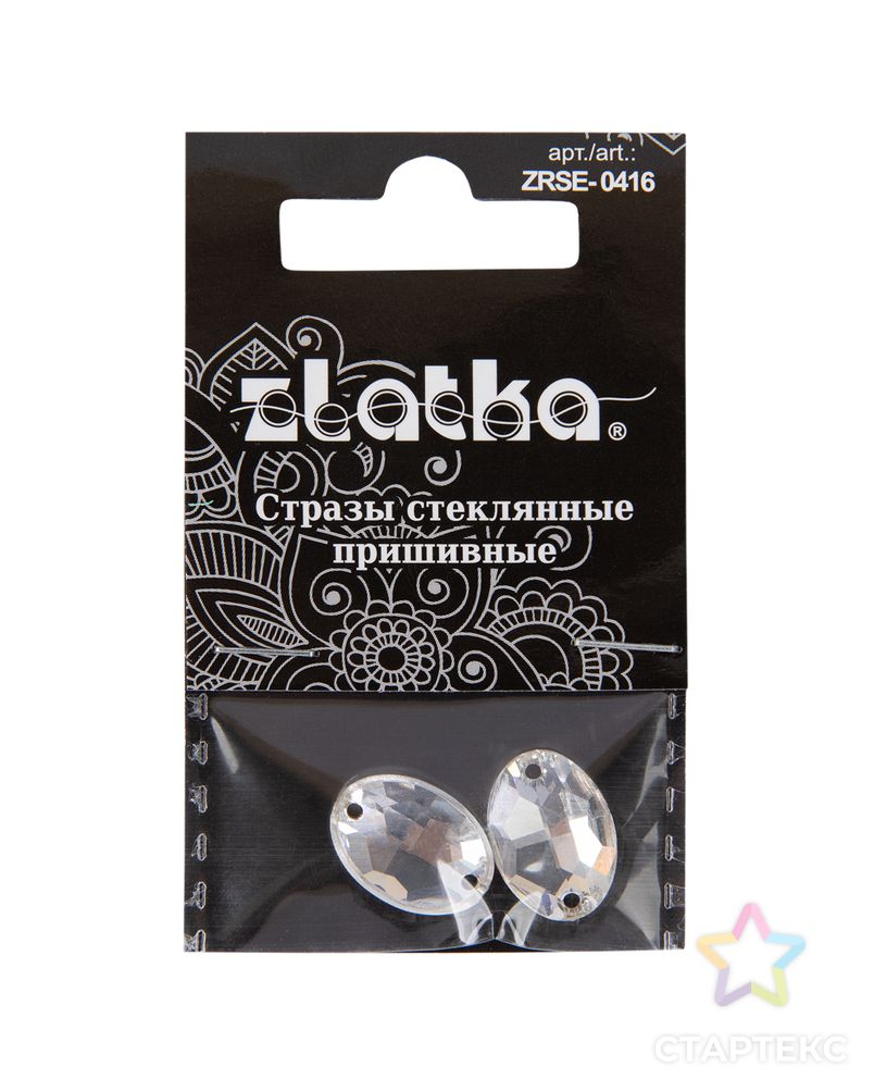 Страз "Zlatka" ZRSE-0416 Crystal 16 х 11 мм стекло 5 x 2 шт в пакете с картонным еврослотом арт. ГММ-112376-1-ГММ094455891314 1