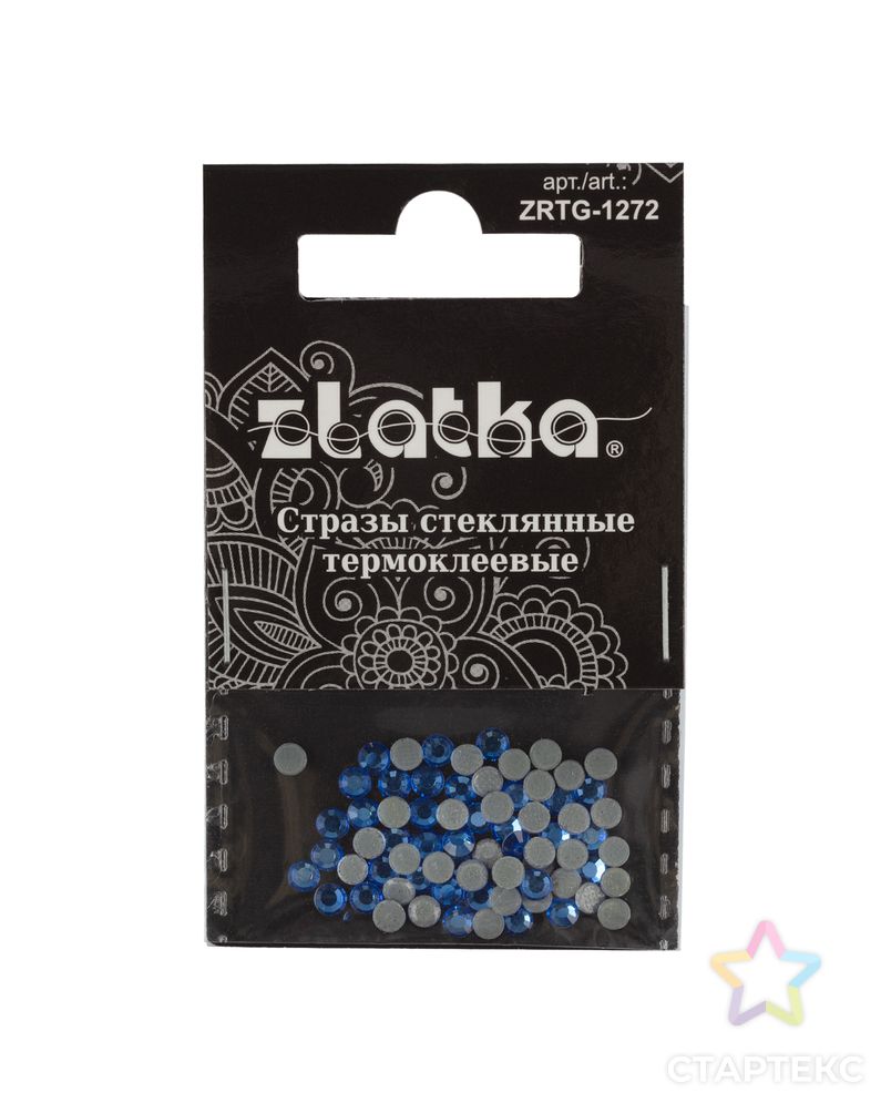 Страз клеевой "Zlatka" ZRTG-1272 SS12 цветные 3.2 мм стекло 5 x 72 шт в пакете с картонным еврослотом арт. ГММ-113227-1-ГММ094728337014 1