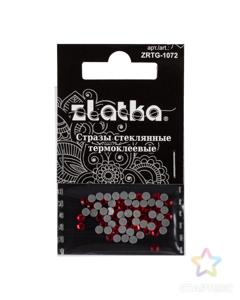 Страз клеевой "Zlatka" ZRTG-1072 SS10 цветные 2.7 мм стекло 5 x 72 шт в пакете с картонным еврослотом арт. ГММ-113228-10-ГММ094730516144 2