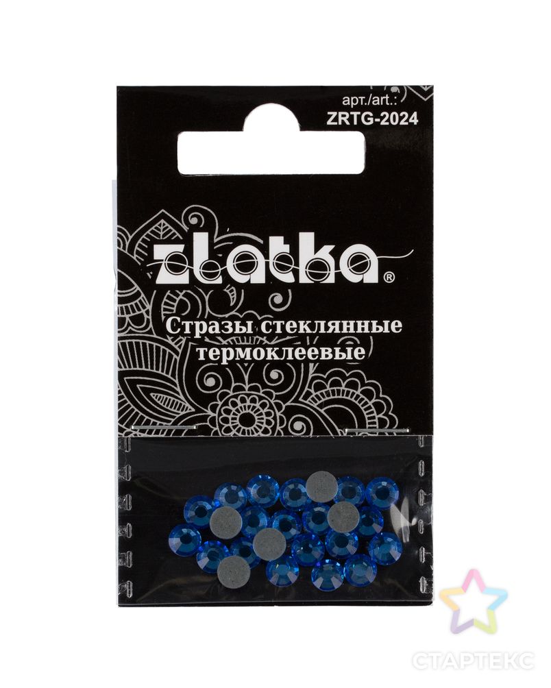 Страз клеевой "Zlatka" ZRTG-2024 SS20 цветные 4.7 мм стекло 5 x 24 шт в пакете с картонным еврослотом арт. ГММ-113425-1-ГММ094730899424 1