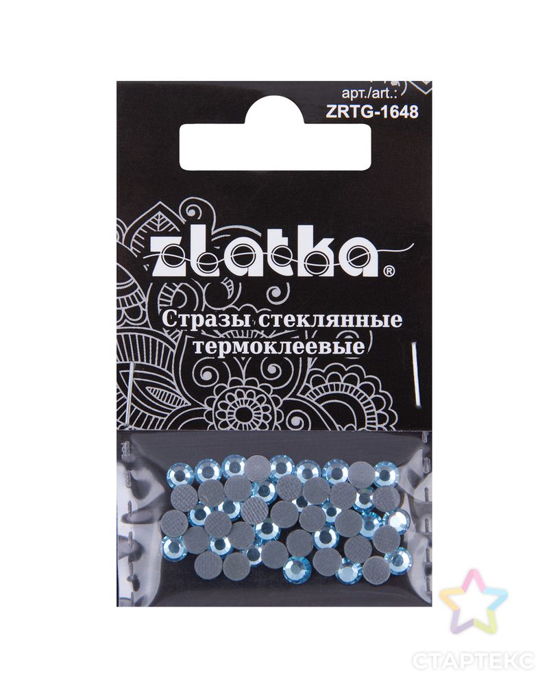 Страз клеевой "Zlatka" ZRTG-1648 SS16 цветные 3.9 мм стекло 5 x 48 шт в пакете с картонным еврослотом арт. ГММ-113426-5-ГММ094732725644 2