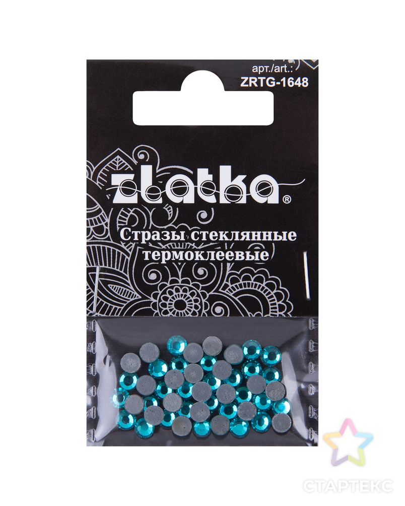 Страз клеевой "Zlatka" ZRTG-1648 SS16 цветные 3.9 мм стекло 5 x 48 шт в пакете с картонным еврослотом арт. ГММ-113426-6-ГММ094732725774 1