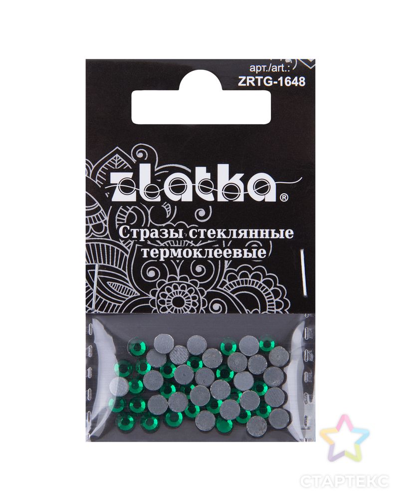 Страз клеевой "Zlatka" ZRTG-1648 SS16 цветные 3.9 мм стекло 5 x 48 шт в пакете с картонным еврослотом арт. ГММ-113426-7-ГММ094732727084 3