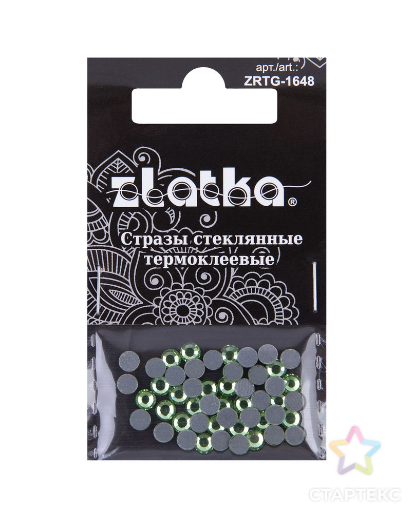 Страз клеевой "Zlatka" ZRTG-1648 SS16 цветные 3.9 мм стекло 5 x 48 шт в пакете с картонным еврослотом арт. ГММ-113426-8-ГММ094732728644 3
