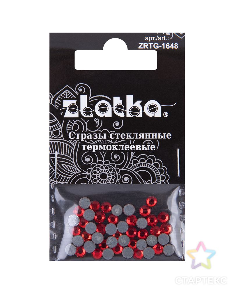 Страз клеевой "Zlatka" ZRTG-1648 SS16 цветные 3.9 мм стекло 5 x 48 шт в пакете с картонным еврослотом арт. ГММ-113426-10-ГММ094732729074 1