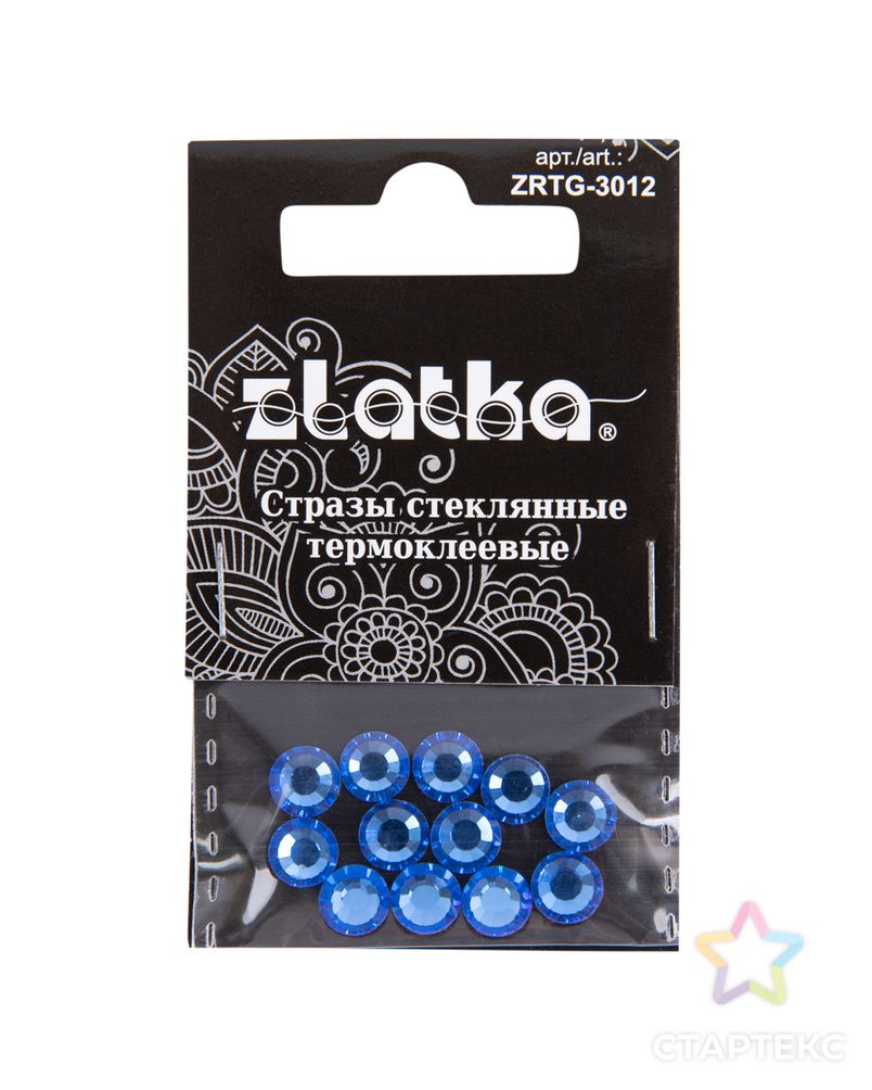 Страз клеевой "Zlatka" ZRTG-3012 SS30 цветные 6.5 мм стекло 5 x 12 шт в пакете с картонным еврослотом арт. ГММ-112947-1-ГММ094733160684 1