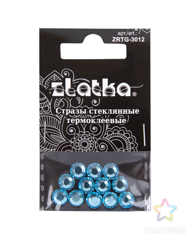 Страз клеевой "Zlatka" ZRTG-3012 SS30 цветные 6.5 мм стекло 5 x 12 шт в пакете с картонным еврослотом арт. ГММ-112947-5-ГММ094733161394 1