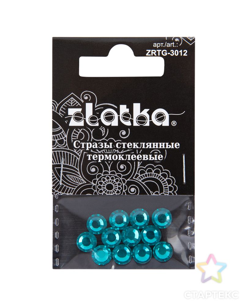 Страз клеевой "Zlatka" ZRTG-3012 SS30 цветные 6.5 мм стекло 5 x 12 шт в пакете с картонным еврослотом арт. ГММ-112947-15-ГММ094733161474 2