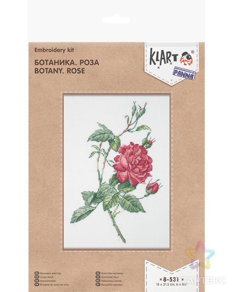"Klart" набор для вышивания 8-531 "Ботаника. Роза" арт. ГММ-114364-1-ГММ096225483294 2
